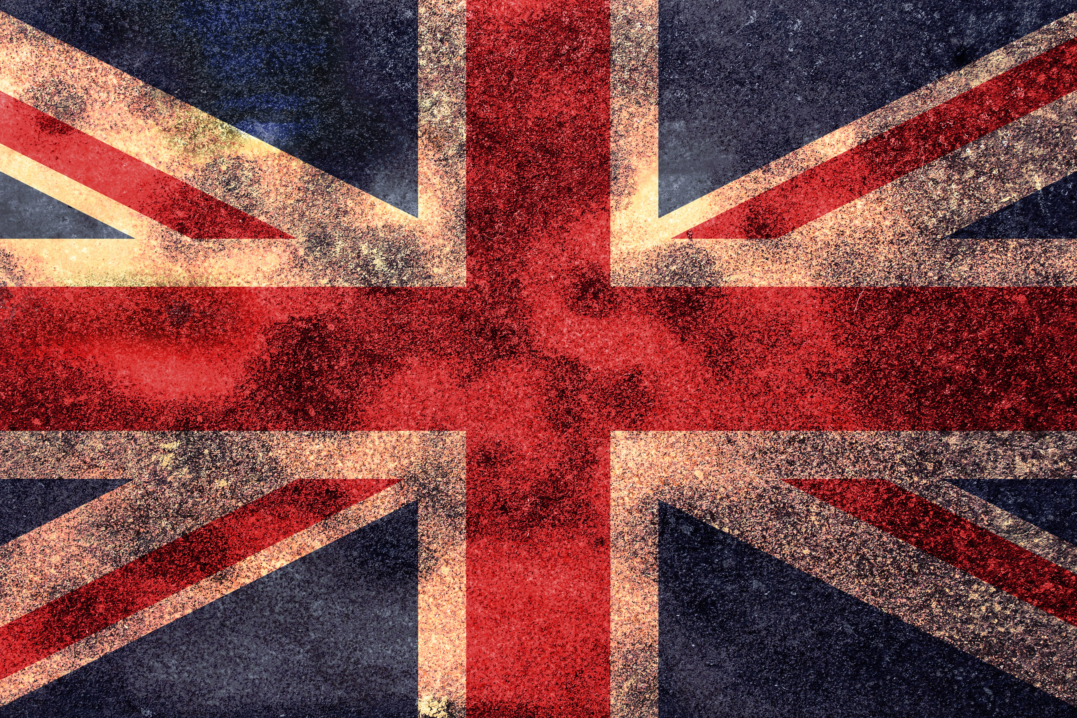 Worn Union Jack Grunge Flag Background